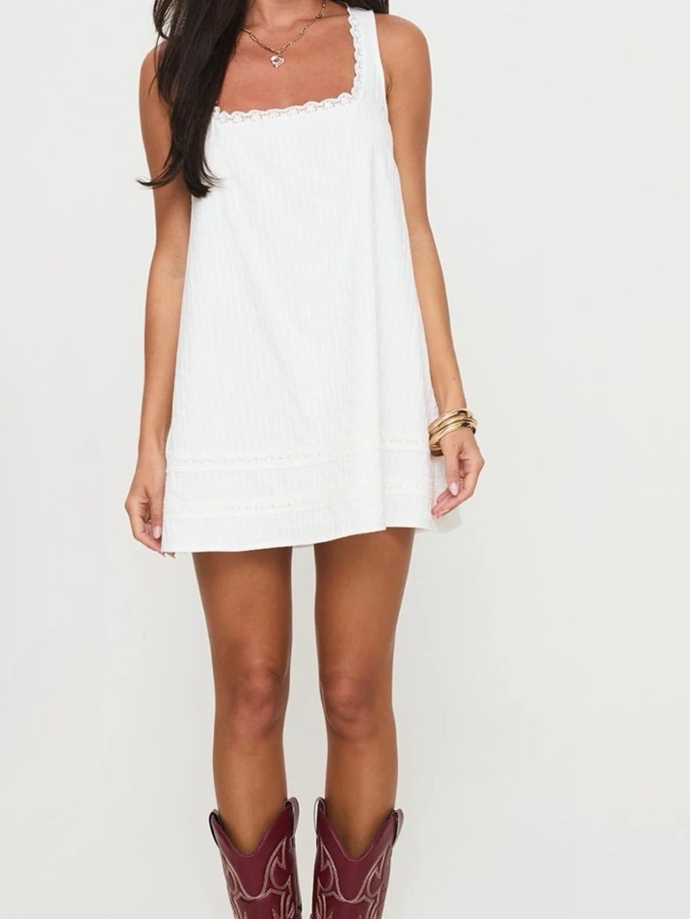 NWT Princess Polly Alanah Mini Dress White size 10